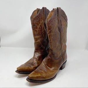 Resistol | Men’s Brown Leather Cowboy Boots sz 10B